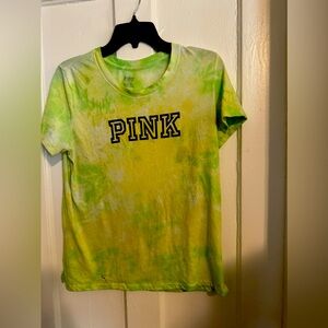 Green tie dye Victoria secret PINK tshirt